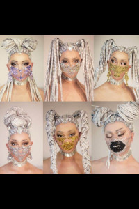 Rhinestone Lycra Wig