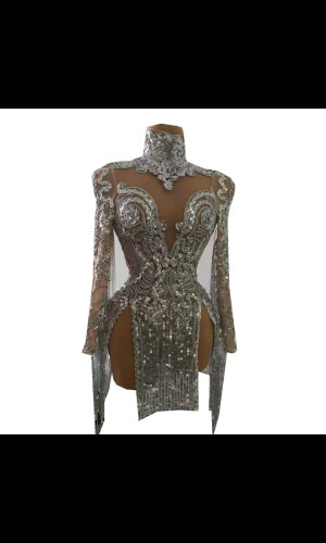 SW015 Melody Stage Sequins Corset Dress