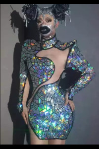 SW011 Silver Illusion Dress