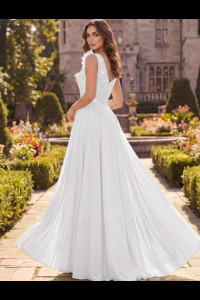 W020 Flowy Wedding Gown