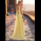 E798 Yellow Luxurious Lace Corset Dress