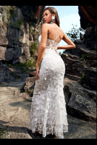E058 Jade White Butterfly Dress