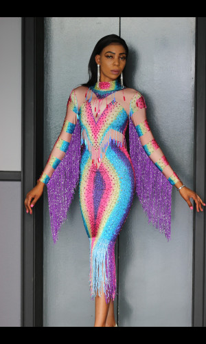 SW003 Rainbow Dazzle Dress